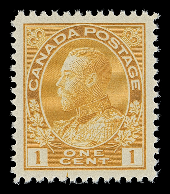 CANADA  105f,An extremely well centered mint single with sharp impression and bold rich colour, full immaculate original gum; a superb stamp, XF NH