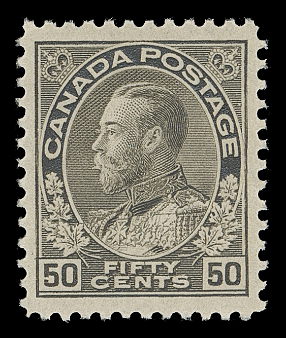 CANADA  120i,A very well centered mint example of this distinctive shade, from a late stage of the plate 2 wet printing when engraving lines became shallower and the shade lighter, full original gum; a choice example of this sought-after shade, VF+ NH