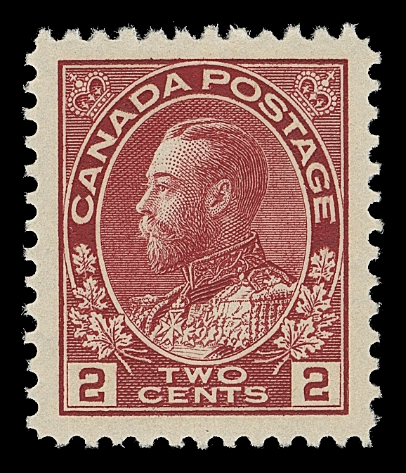CANADA  106iii,A superb mint example in the distinctive rich shade, mathematically centered with large margins, full immaculate original gum; a wonderful stamp in all respects and in the highest grade attainable, XF NH GEM; 2021 PSE cert. (Graded 100J)