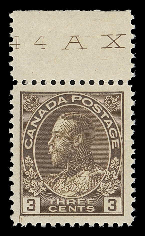 CANADA  108c,A precisely centered mint example with large margins, (9)44AX printing order in margin, a choice stamp, XF NH