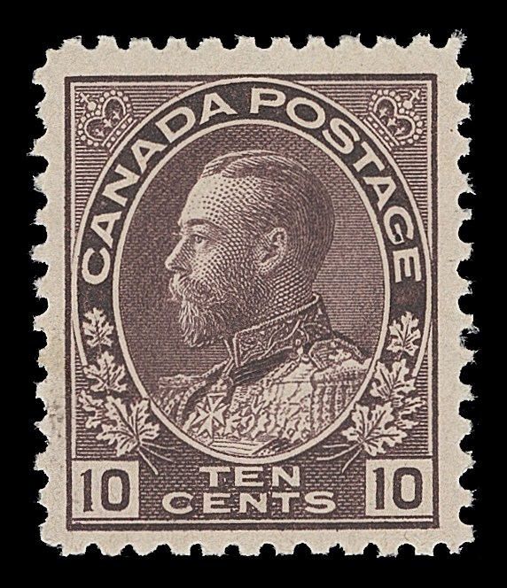 CANADA  104-122,The complete set of 18 stamps, in the standard shades except 1c yellow, Die I dry printing, key 10c reddish purple (first printing) and 20c olive green dry printing with retouched vertical line in spandrel; selected and well centered with bright colours and full original gum, VF NH (Unitrade cat. $5,415)