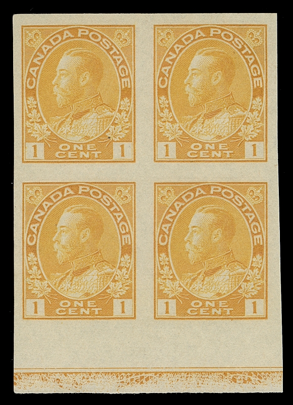 CANADA  136,A choice mint block of four with deep rich colour and Type B lathework of normal 40% strength, fresh and VF LH