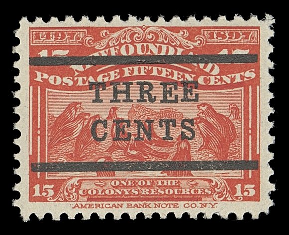 NEWFOUNDLAND  128i,A nicely centered mint single showing the elusive Raised "E" variety (Pos. 22 in the setting of 25 subjects), VF NH