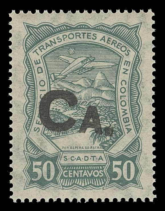 CANADA  CLCA6,A choice, well centered mint single with "Ca." (Canada) overprint in black; only 150 printed, VF NH; 1991 APS cert.