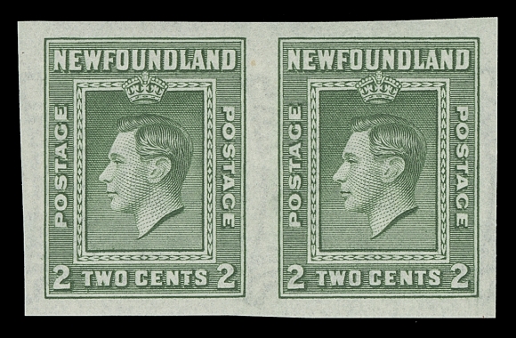 NEWFOUNDLAND 245a-248a,A fresh mint set of four imperforate pairs, mostly large margins, choice, VF-XF NH