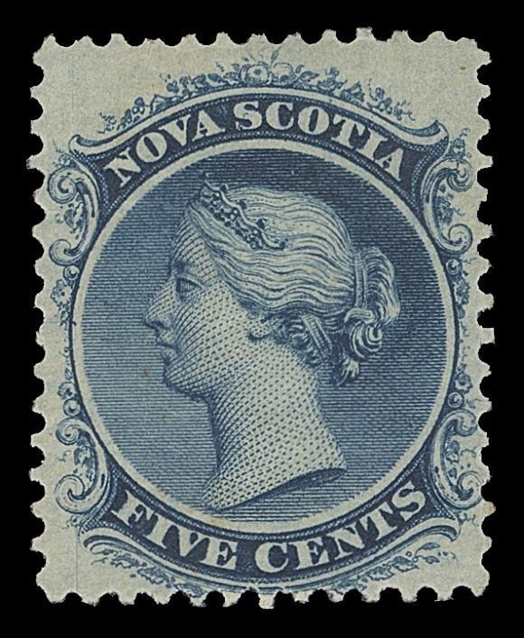 NOVA SCOTIA  10,Select mint single, quite well centered for this difficult stamp, rich colour and unusually large part original gum, scarce thus, F-VF OG