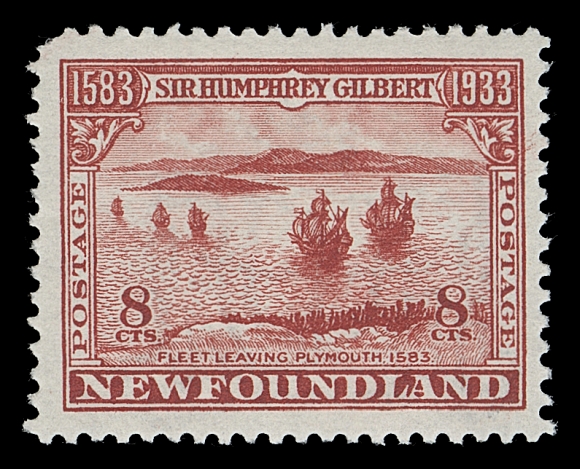 NEWFOUNDLAND 218a,A scarce mint single with lovely rich colour, rounded corner perf, clear impression without printing ink smears as often seen, F-VF NH