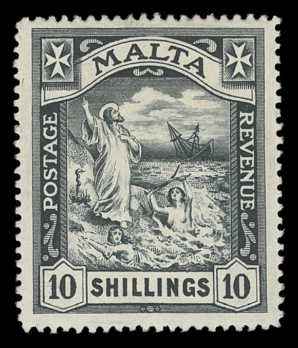 MALTA  65,A brilliant fresh mint example of this key stamp in unusually choice condition, VF LH and scarce thus (SG 96 £3,250)