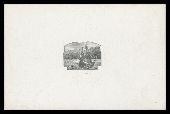 ST. KITTS-NEVIS 52,De La Rue & Co. Die Proof of central vignette, typographed, in black on thick glazed surfaced white card measuring 92 x 61mm, without instructional markings at top, scarce and appealing, VF (SG 48)