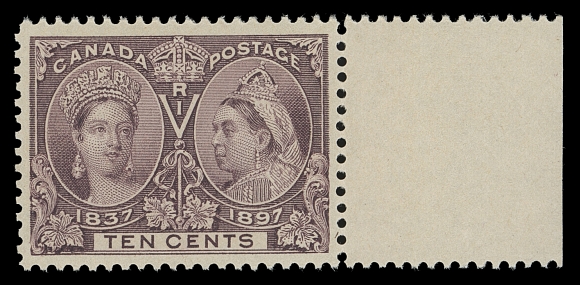 CANADA  57,A bright, post office fresh mint single, well centered within large margins, sheet margin at right, VF+ NH; 2021 Greene Foundation certificate