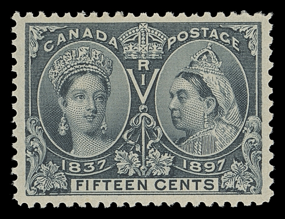 CANADA  58,A very well centered mint example of this challenging stamp, brilliant fresh colour and full original gum, VF+ NH; 2015 Greene Foundation certificate