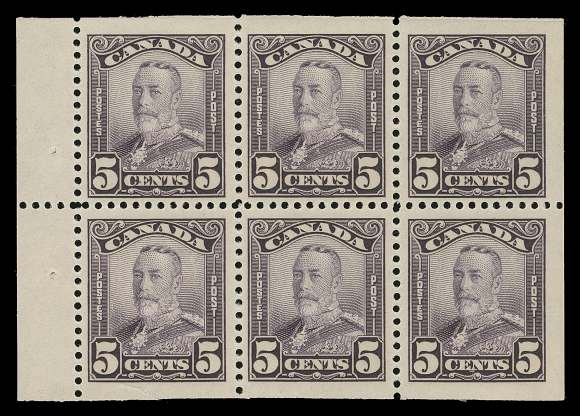 CANADA  149a, 150a & 153a,The three mint booklet panes of six, in selected VF NH condition