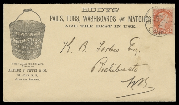 CANADA  1891 (January 20) Arthur P. Tippet & Co. Eddy