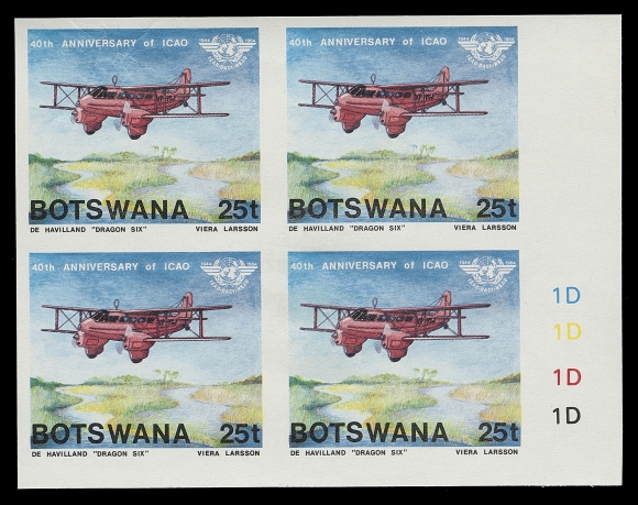 WORLDWIDE  A highly unusual lot of about 110 blocks and larger multiples of various modern commemorative issues of Botswana, Kenya, Tanzania, Zimbabwe. Printer