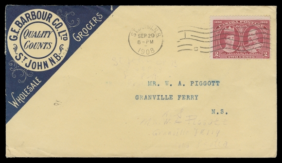 CANADA  A collection of 130 covers / cards, a large percentage franked with Small Queen or late Victoria issues; includes couple Large Queen - one franked with the scarcer 3c on soft white "blotting" paper. Many different businesses and themes are represented, many accompanied by a concise historical description. Noted grocers, fish provision & processing, flour & milling, meat packing, about 30 covers / cards related to tea merchants, importers and blenders. Many years of searching were needed to assemble this comprehensive lot. Condition ranges from small faults to very fine; a wonderful collection.