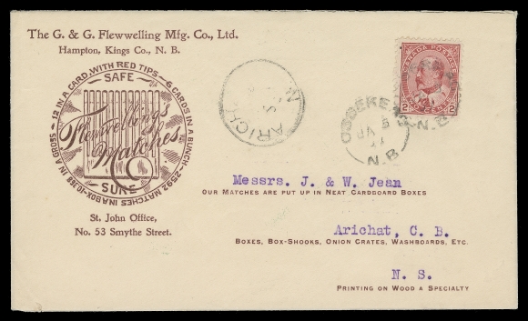 CANADA  A substantial lot of about 125 covers / cards, from Small Queen to KGVI, emphasis on late 1890s & early 1900s. Numerous businesses and themes, many displayed in individual plastic sleeve. Mixed condition throughout but noted many attractive and elaborate illustrated covers. Worth a close look.