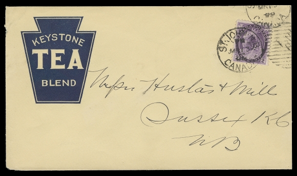 CANADA  A substantial lot of about 125 covers / cards, from Small Queen to KGVI, emphasis on late 1890s & early 1900s. Numerous businesses and themes, many displayed in individual plastic sleeve. Mixed condition throughout but noted many attractive and elaborate illustrated covers. Worth a close look.