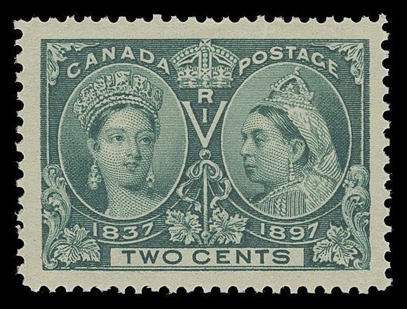 CANADA  52,A stunning mint example surrounded by jumbo margins, very well centered within, brilliant fresh colour and full original gum. Outstanding in all respects, XF NH JUMBO GEM; 1997 PF certificate (corner margin has since been removed)