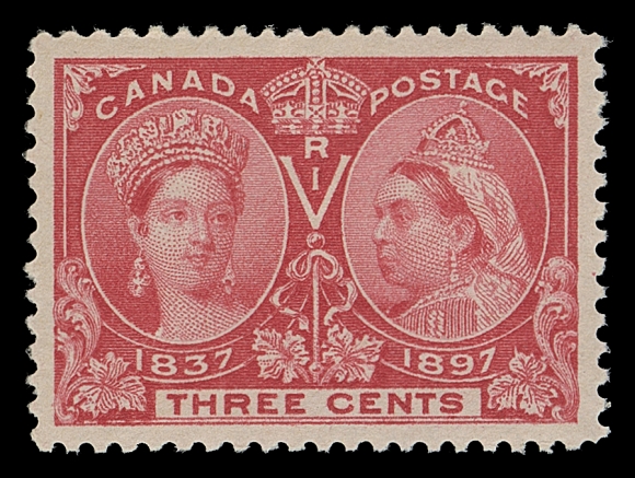 CANADA  53i,A superb mint example with amazing colour, very distinctive when compared to the standard bright rose shade, extremely well centered with full original gum, XF NH; 2019 PSE certificate (Graded XF 90)