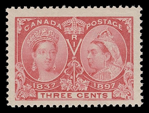 CANADA  53,An incredible mint example with by "boardwalk" margins, brilliant fresh colour and full original gum. An amazing JUMBO ideal for someone seeking the extraordinary, XF NH