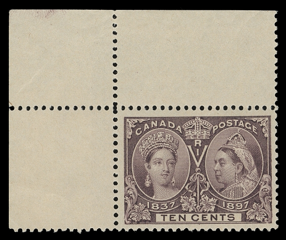 CANADA  57,A remarkable corner margin example, well centered with bright colour on fresh paper, VF NH; 2011 PSAG certificate