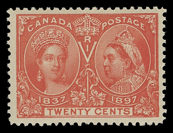 CANADA  59i,A noteworthy mint single displaying amazing deep vivid colour on fresh wove paper, nicely centered with large margins and full original gum, VF NH