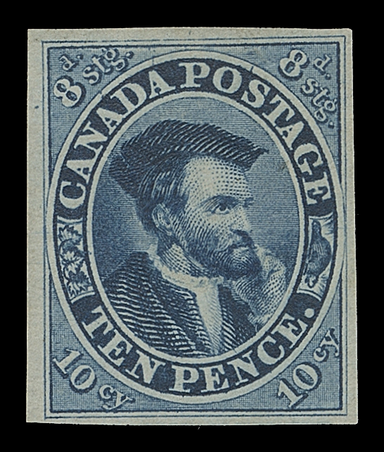 CANADA  7a,A beautiful unused example of this sought-after classic stamp, displaying ample to large margins all around, fabulous colour and brilliant impression on fresh wove paper. Seldom encountered in such selected quality, VF; 2021 Greene Foundation cert.