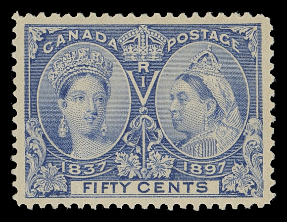 CANADA  60,A precisely centered mint single with excellent colour, bright impression on fresh paper, full pristine original gum unlike what is normally seen on this challenging stamp; a premium example, XF NH