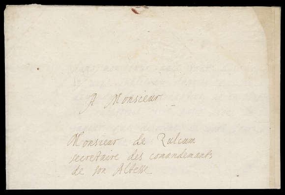 CANADA STAMPLESS COVERS  Handwritten lettersheet in French by Godefroi, Comte d