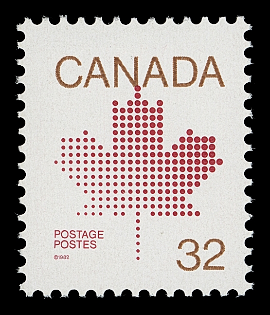 CANADA  924c,A visually striking mint single with beige background colour and tagging completely omitted in error, VF NH