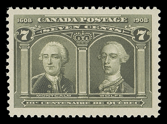 CANADA  100,A premium quality mint single with amazing rich colour, very well centered with large margins and pristine original gum; a beautiful stamp, VF+ NH; 2011 Greene Foundation cert.