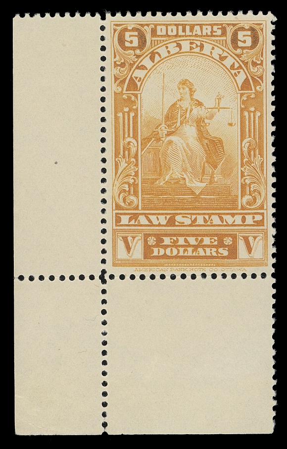 CANADA REVENUES (PROVINCIAL)  AL38,An impressive mint corner margin example of this scarce revenue, it is reported that only 100 were printed, full original gum, VF LH