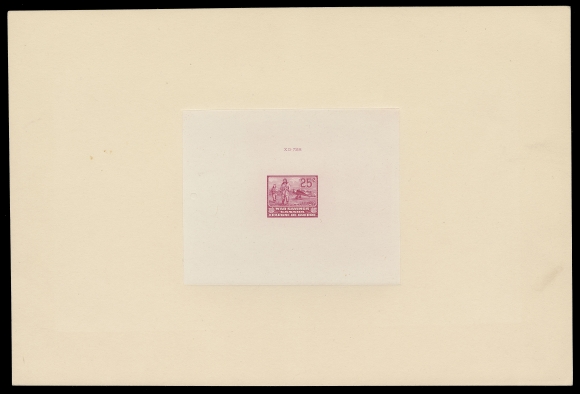 CANADA REVENUES (FEDERAL)  FWS7-FWS14,The complete set of eight Large Engraved Die Proofs in rose carmine, colour of issue, all on india paper approx 88 x 71mm on full-size cards 227 x 152mm, each displaying die number "XG 728" to "XG 735"; sealed tear to outer card of 25c Tank, a beautiful and rarely offered set of Die Proofs, VF