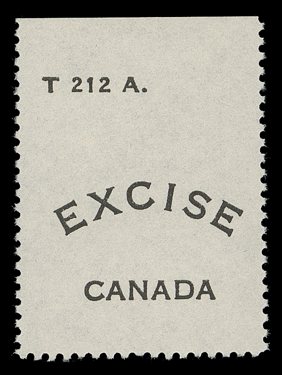 CANADA REVENUES (FEDERAL)  FLS9,Mint single with natural straight edge at top, dull white Davac gum, VF NH