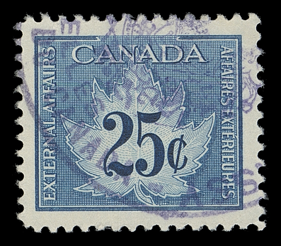 CANADA REVENUES (FEDERAL)  FCF1,A choice, well centered used single with Consular "Arms" cancellation; considerably scarcer than mint, VF
