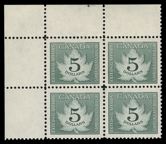 CANADA REVENUES (FEDERAL)  FCF1-FCF5,The set of five in fresh mint corner margin blocks of four, all with full original gum, F-VF NH