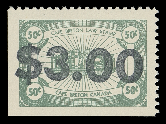 CANADA REVENUES (PROVINCIAL)  NSC20-NSC23a,The complete set of five with revised rate, surcharge handstamps, straight edge on one or two sides, fresh and seldom seen in such selected VF NH condition