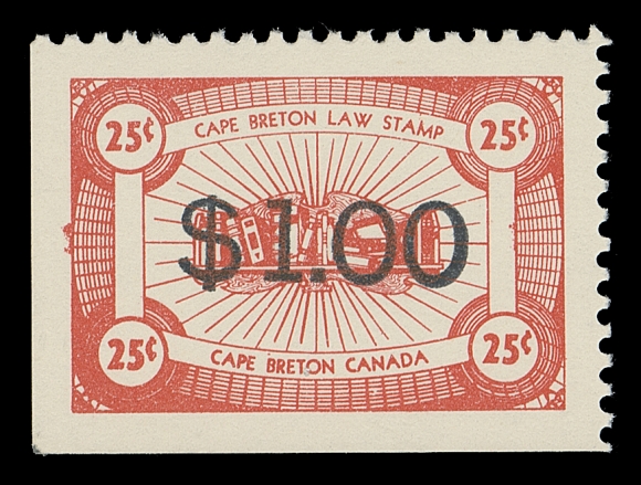 CANADA REVENUES (PROVINCIAL)  NSC20-NSC23a,The complete set of five with revised rate, surcharge handstamps, straight edge on one or two sides, fresh and seldom seen in such selected VF NH condition