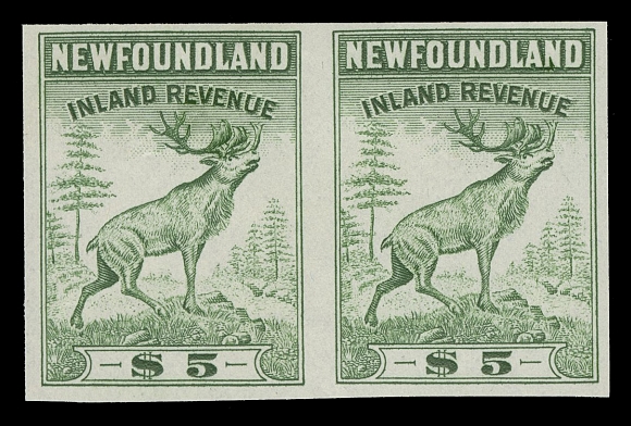 CANADA REVENUES (PROVINCIAL)  NFR46A-NFR53A,A remarkable complete set in selected mint imperforate pairs, without the often seen gum wrinkles. A beautiful set, VF NH