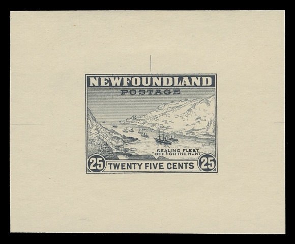 THE AFAB COLLECTION - NEWFOUNDLAND 1897-1947 ISSUES  197,Die Proof in grey, colour of issue, on white wove unwatermarked paper 57 x 46mm; the completed die with engraver