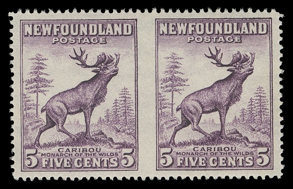 THE AFAB COLLECTION - NEWFOUNDLAND 1897-1947 ISSUES  191g,A fresh mint pair imperforate vertically between, VF NH (Unitrade 191g)