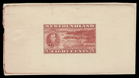 THE AFAB COLLECTION - NEWFOUNDLAND 1897-1947 ISSUES  236,Die Proof in scarlet on white wove unwatermarked paper 96 x 53mm, complete die sinkage, the approval state without guideline or die number, attractive and rare, VF