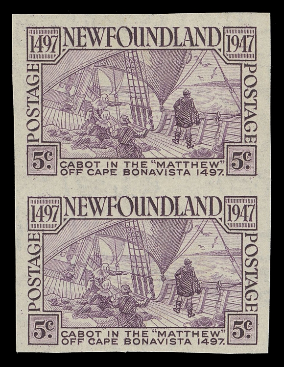 THE AFAB COLLECTION - NEWFOUNDLAND 1897-1947 ISSUES 270b,A large margined mint imperforate pair, VF NH