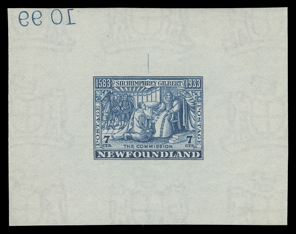 THE AFAB COLLECTION - NEWFOUNDLAND 1897-1947 ISSUES  212-225,The complete set of fourteen Die Proofs printed in issued colours on white wove watermarked paper; 1c with corner crease. Virtually all show a large portion of or full reverse die number with guideline. A rare and most attractive set, VF