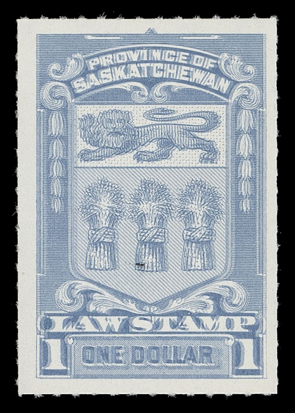 THE AFAB COLLECTION - CANADA  Revenues SL72a,Mint example displaying the Double Print error; a great rarity as a mere 8 examples have been recorded, according to K. Bileski (his notes enclosed) and Van Dam, VF NH