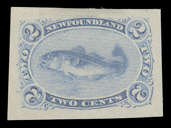 THE AFAB COLLECTION - NEWFOUNDLAND DECIMAL ISSUES  24,An appealing lot of four different American Bank Note Company trade sample proofs, engraved, printed in sought-after darker colours - pinkish rose, bright yellow, rose red and greyish blue, on white or yellowish wove paper, unusually sound and choice condition, VF-XF