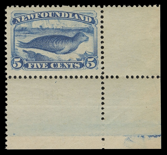 THE AFAB COLLECTION - NEWFOUNDLAND DECIMAL ISSUES  55,An impressive, well centered mint corner margin single with lovely fresh colour and with full original gum; a great stamp, VF NH