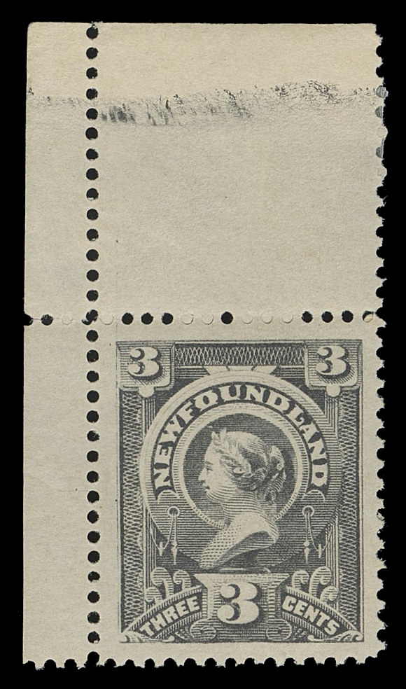 THE AFAB COLLECTION - NEWFOUNDLAND DECIMAL ISSUES  60,A superb corner margin example with precise centering amidst uncharacteristically large margins, hinged in selvedge only. Most appealing, XF NH GEM