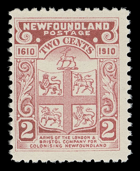 THE AFAB COLLECTION - NEWFOUNDLAND 1897-1947 ISSUES  88c,The elusive perforation variety, centered left as often, bright and fresh mint with full original gum, Fine NH
