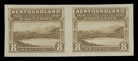 THE AFAB COLLECTION - NEWFOUNDLAND 1897-1947 ISSUES  98a-103a,A beautiful, selected set of six imperforate pairs, ungummed as issued (ex 8c with full OG NH); vibrant colours on fresh paper. Hard to assemble, VF+